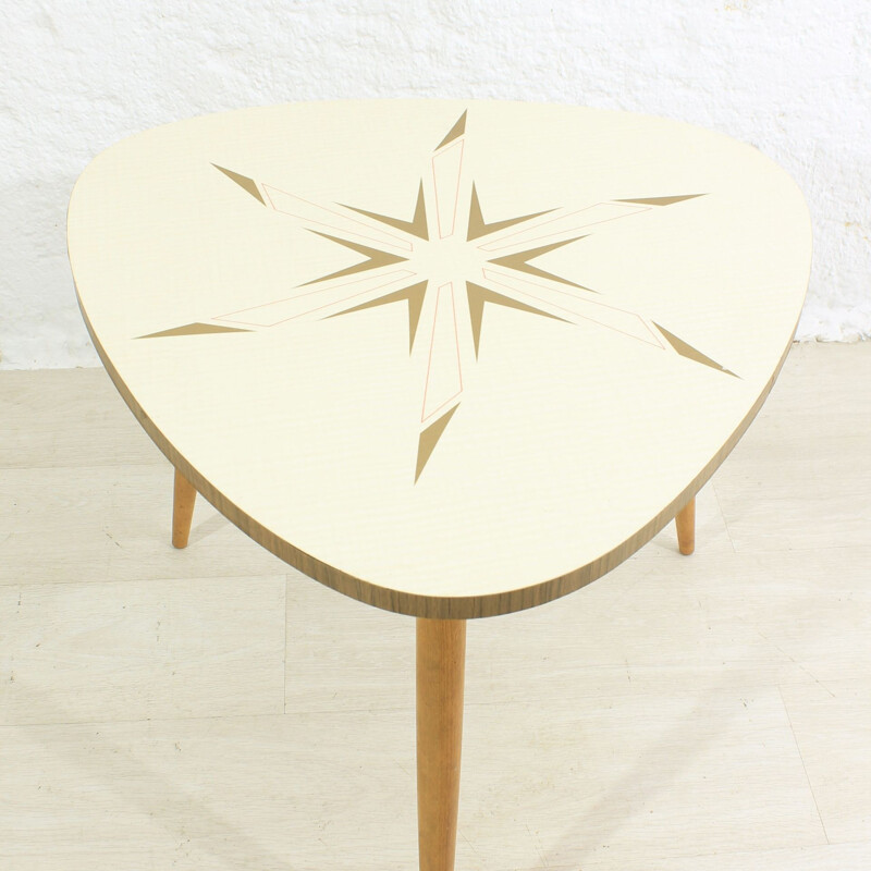 Vintage solid beech coffee table 1950s
