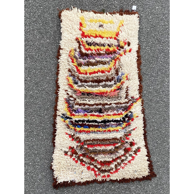 Vintage Berber Azilal wollen tapijt