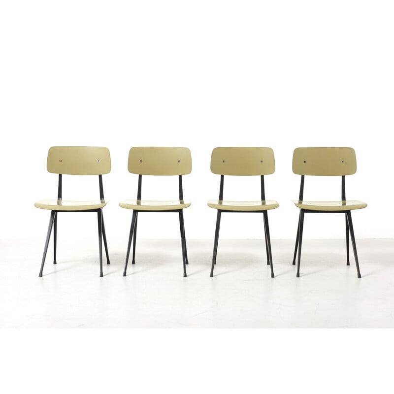 Set of 4 vintage "Result" Chairs by Friso Kramer and Wim Rietveld for Ahrend De Cirkel, Netherlands 1958s