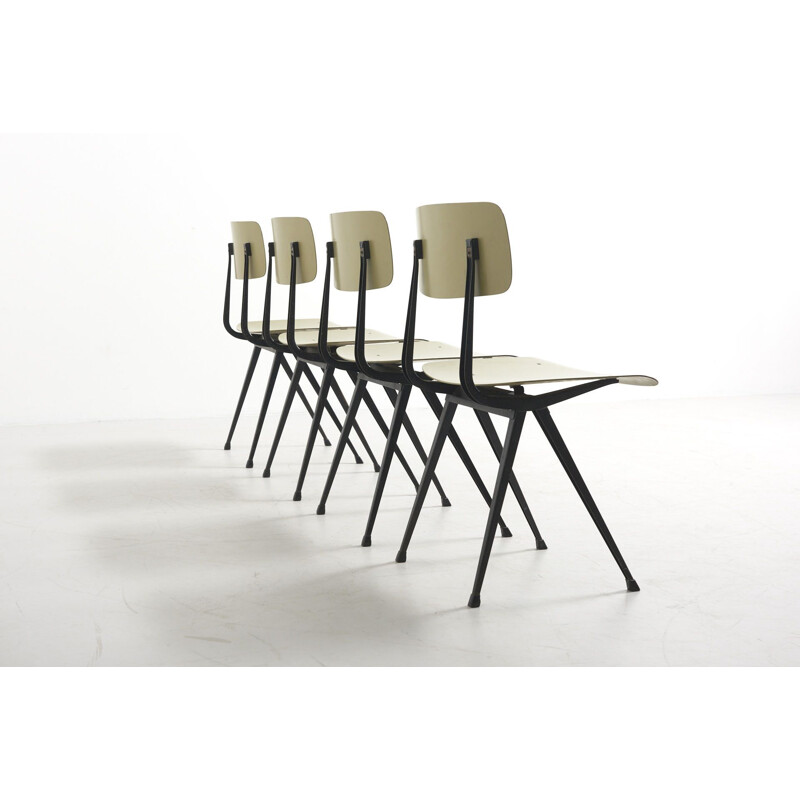 Set of 4 vintage "Result" Chairs by Friso Kramer and Wim Rietveld for Ahrend De Cirkel, Netherlands 1958s