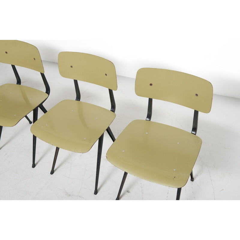 Set of 4 vintage "Result" Chairs by Friso Kramer and Wim Rietveld for Ahrend De Cirkel, Netherlands 1958s