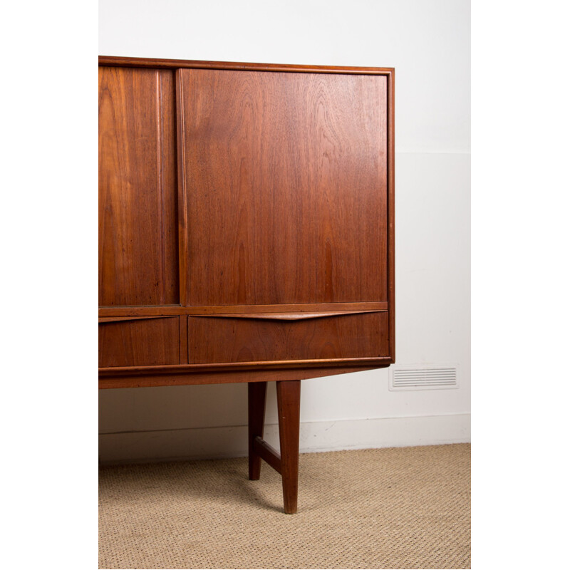 Vintage teak highboard by E.W. Bach for Sejling Skabe, Denmark 1960