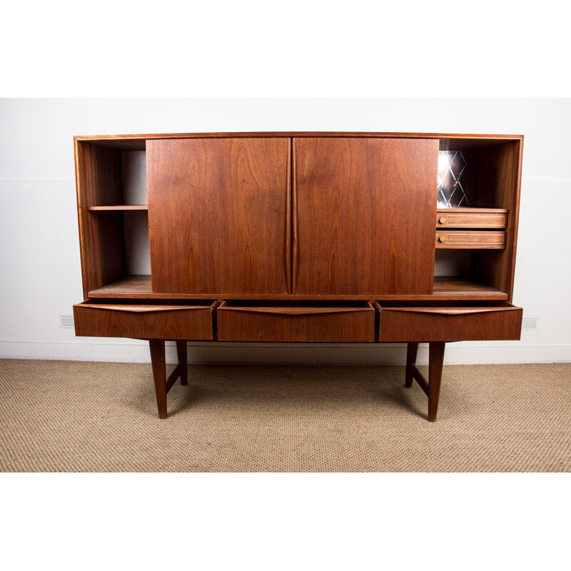 Vintage teak highboard by E.W. Bach for Sejling Skabe, Denmark 1960