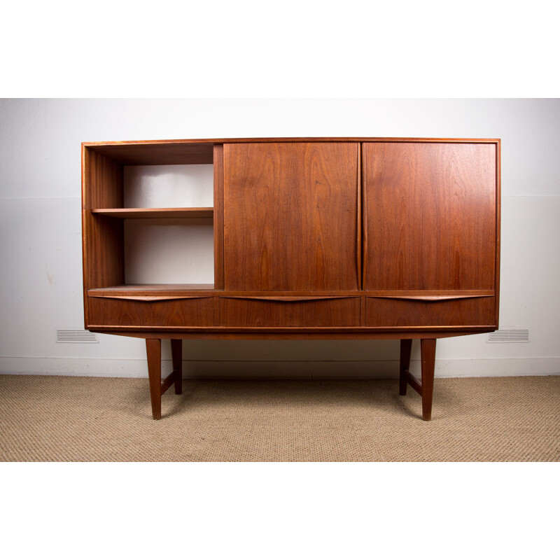 Vintage teak highboard by E.W. Bach for Sejling Skabe, Denmark 1960