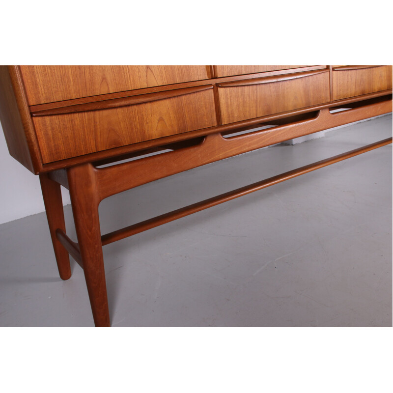 Vintage teak highboard by Svend Aage Madsen for K. Knudsen & Son, Scandinavian