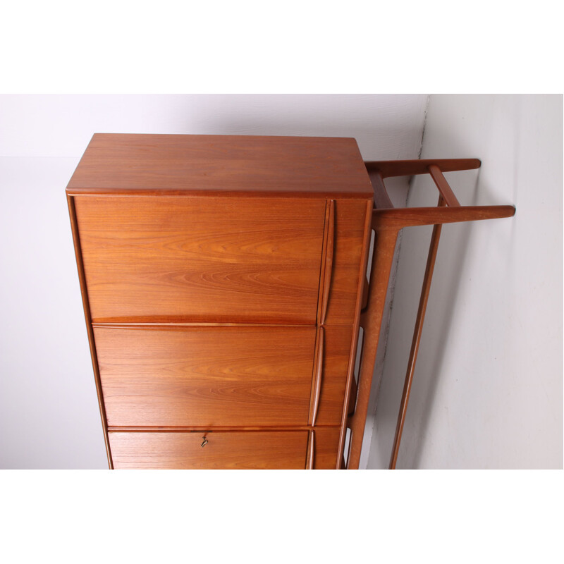 Vintage teak highboard by Svend Aage Madsen for K. Knudsen & Son, Scandinavian