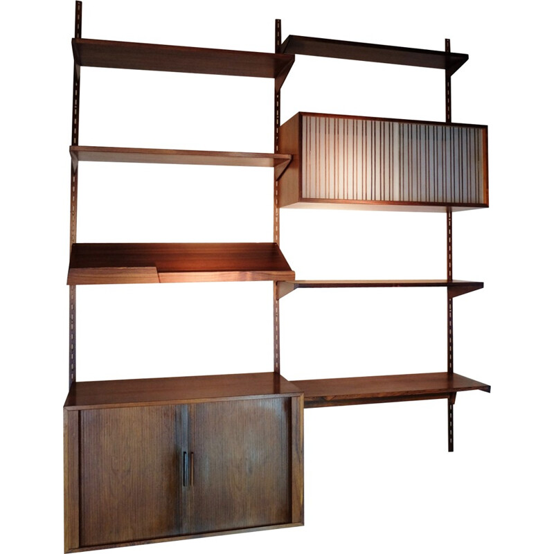 Scandinavian Felballes Mobelfabrik shelving system in rosewood, Kai KRISTIANSEN - 1960s