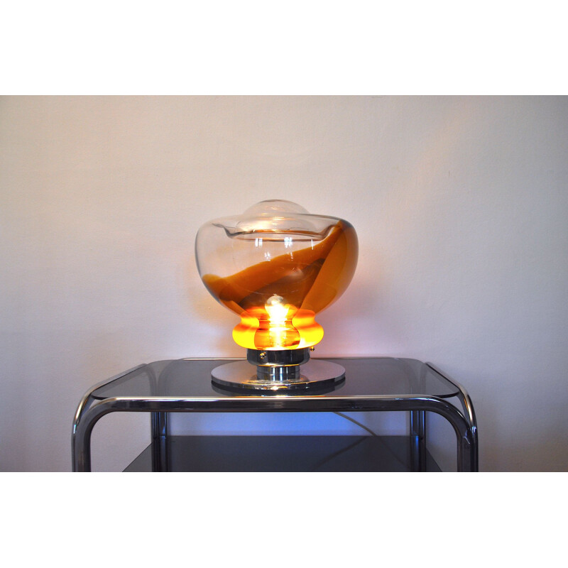 Vintage Murano glass lamp by Toni Zuccheri 1970