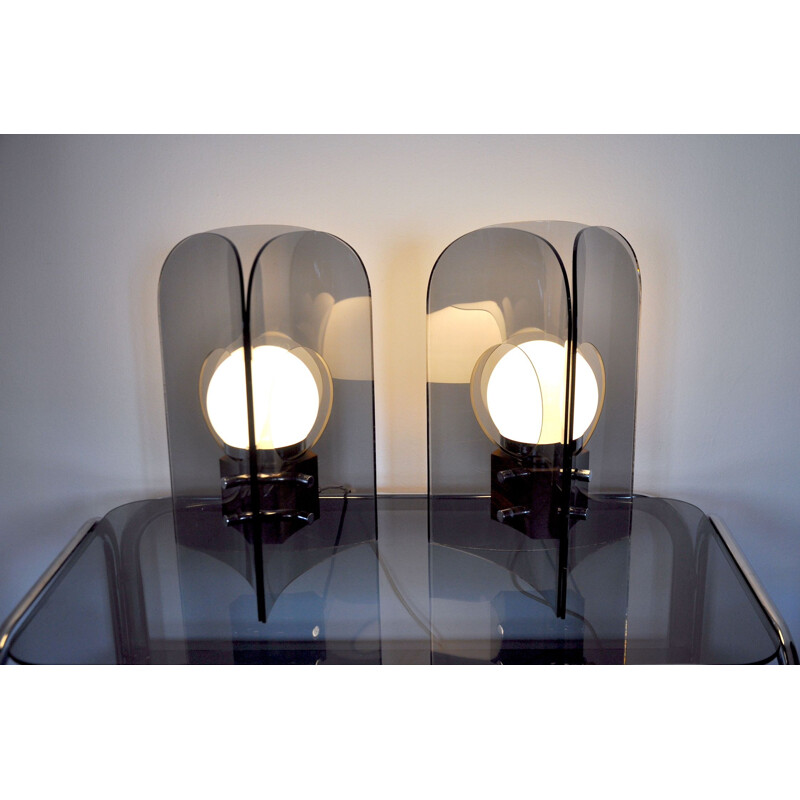 Vintage Pair of Space Age lamps, Denmark 1950s