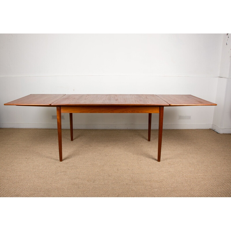 Grande table de repas vintage en teck par Nils Jonsson pour Troeds, Scandinave 1960