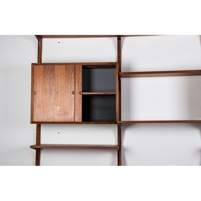 Large vintage modular teak shelf by Poul Cadovius, Denmark 1960s
