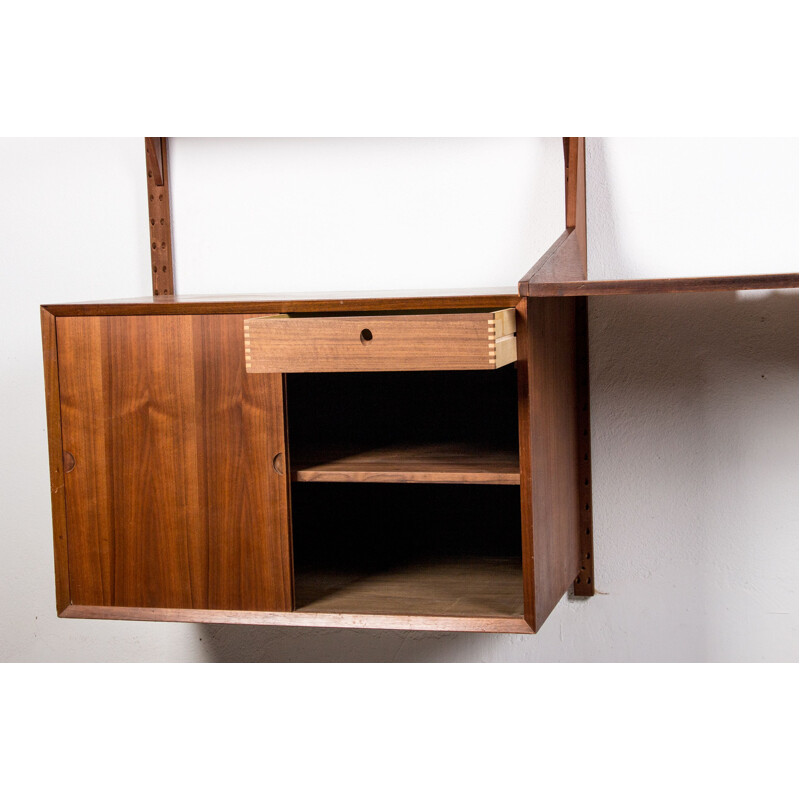 Large vintage modular teak shelf by Poul Cadovius, Denmark 1960s