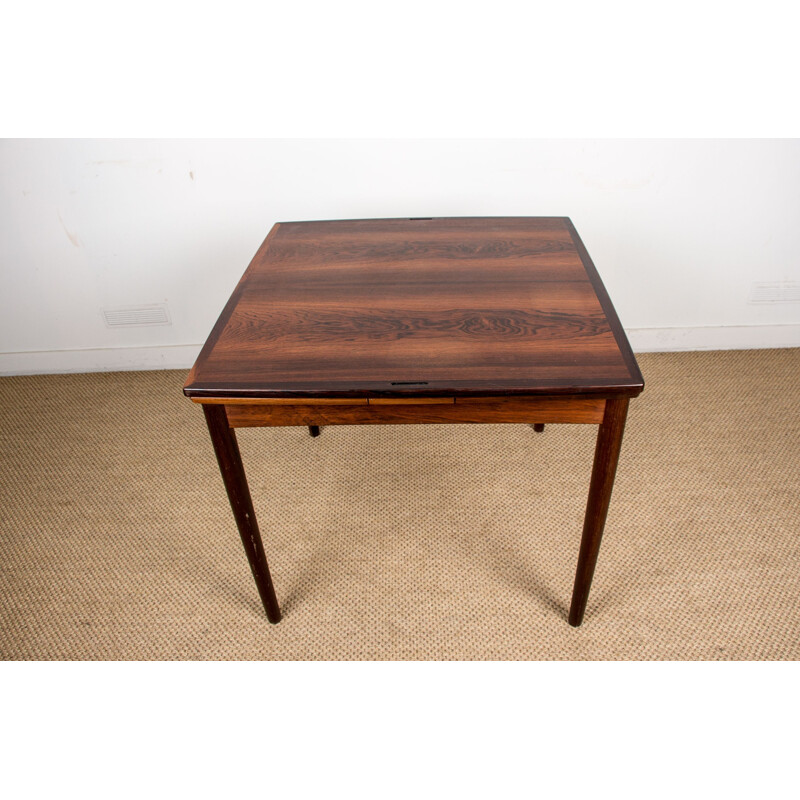 Vintage Rio rosewood table for meals or games by Poul Hundevad, Danish 1958s