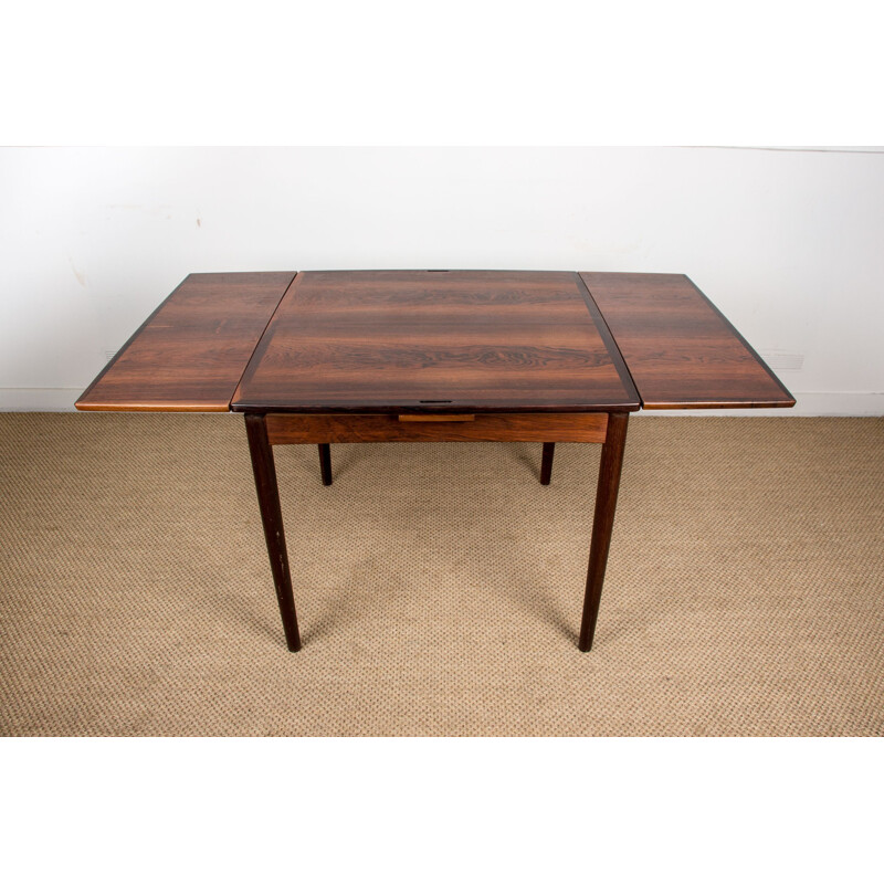 Vintage Rio rosewood table for meals or games by Poul Hundevad, Danish 1958s