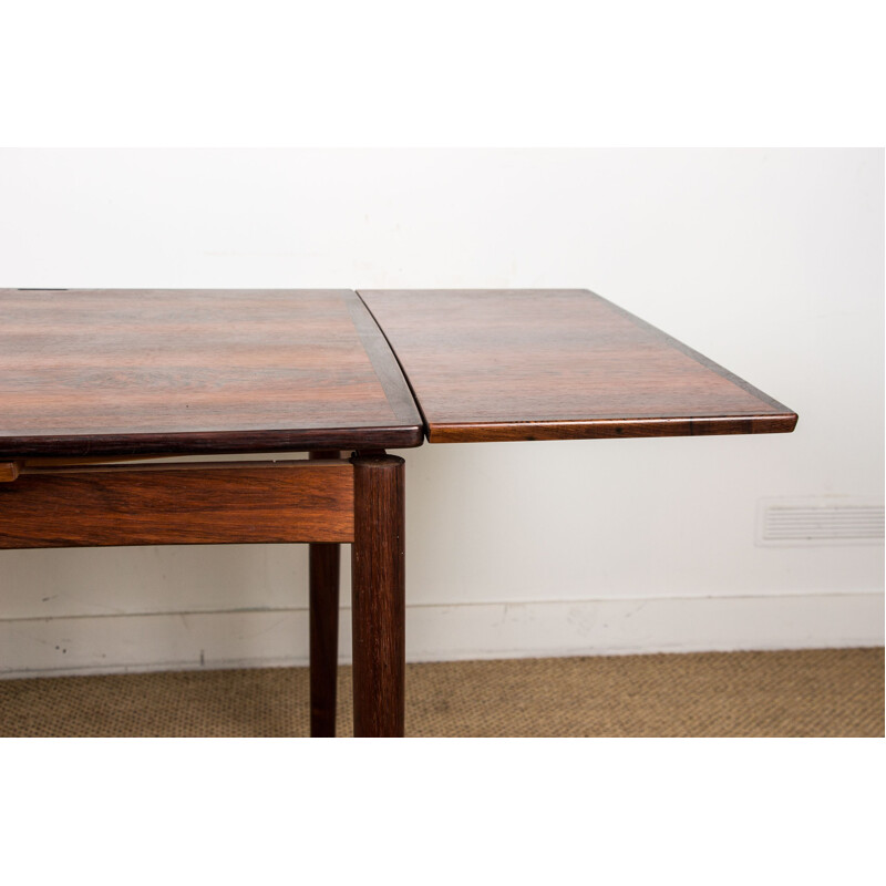 Vintage Rio rosewood table for meals or games by Poul Hundevad, Danish 1958s