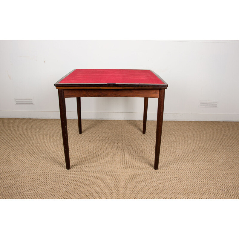 Vintage Rio rosewood table for meals or games by Poul Hundevad, Danish 1958s