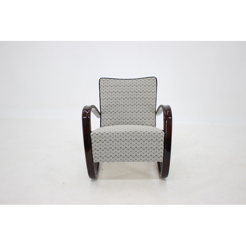 Vintage Jindrich Halabala H-256 Armchair, Czechoslovakia 1930s