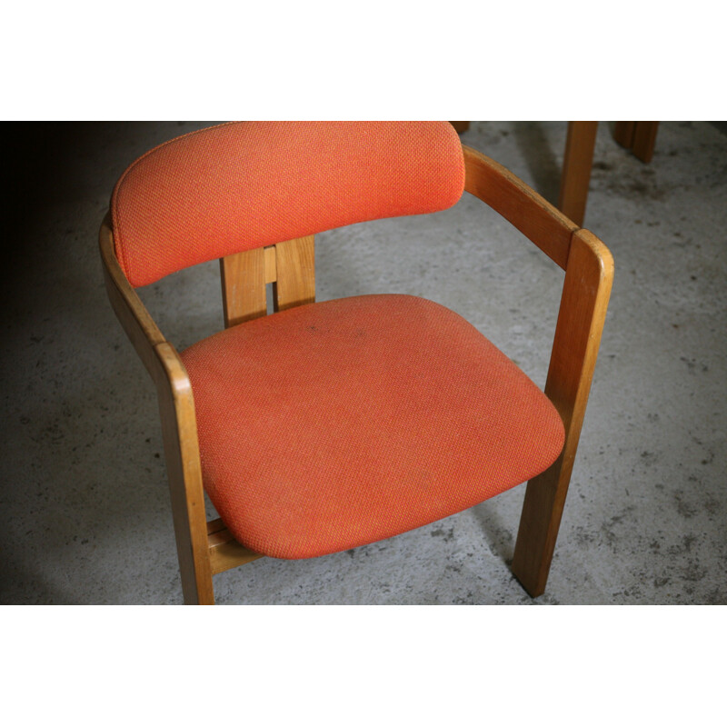 Lot of 7 vintage chairs Gavina Pigreco by Tobia Scarpa, Italy 1950s