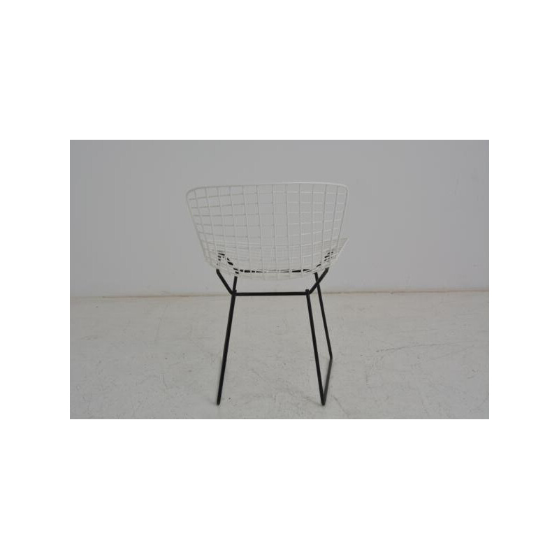 Set of 4 white Knoll chairs in metal, Harry BERTOIA - 1960s