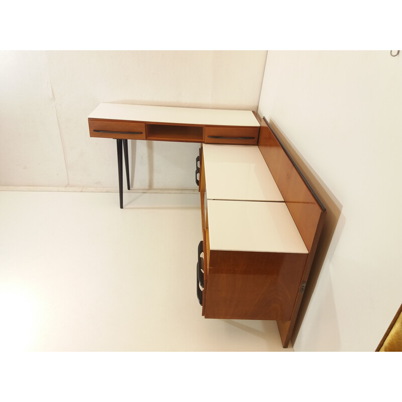 Vintage Composition chest of drawer and writing desk by Mojmít Požár, Czechoslovakia 1960s