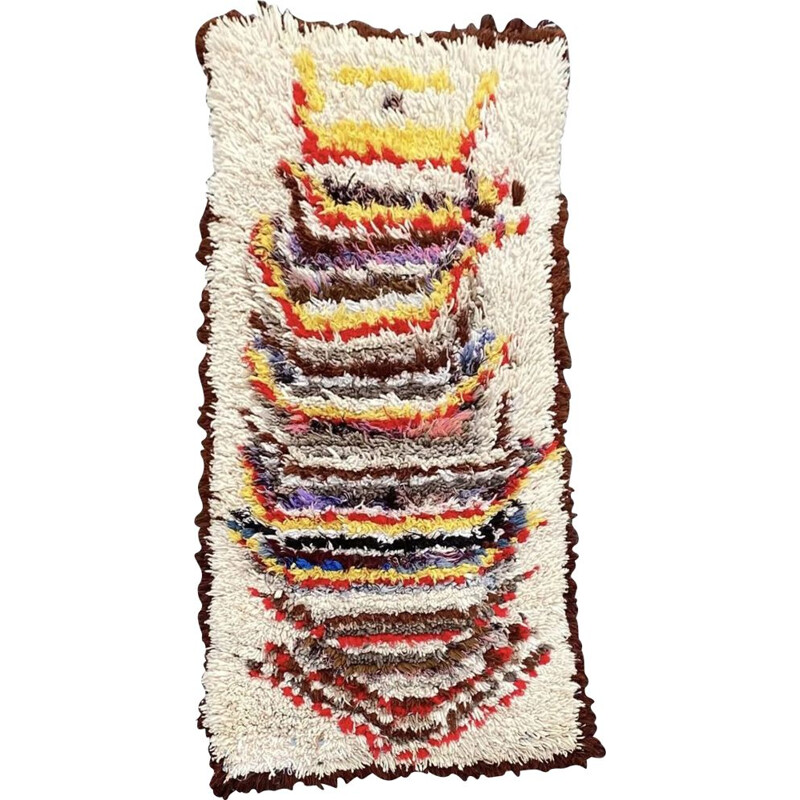 Vintage Berber Azilal wool carpet