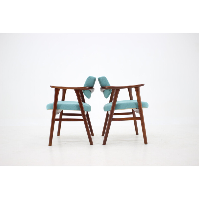 Set van 8 vintage teakhouten stoelen van Erik Kierkegaard, Denemarken 1960