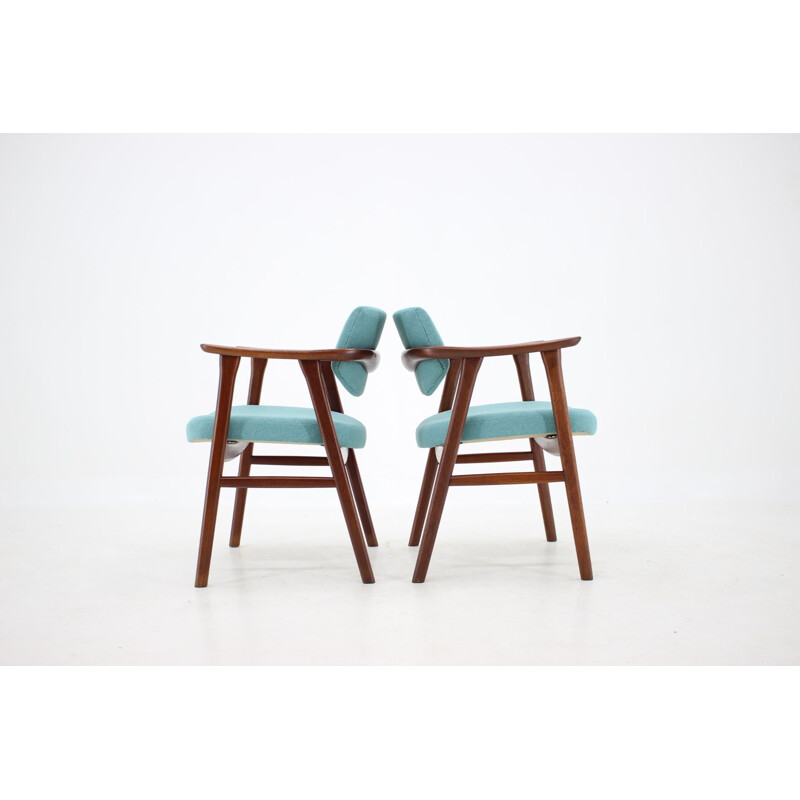Set of 8 vintage Teak Dining Chairs by Erik Kierkegaard, Denmark 1960s