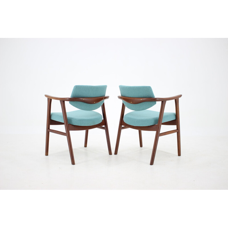 Set of 8 vintage Teak Dining Chairs by Erik Kierkegaard, Denmark 1960s