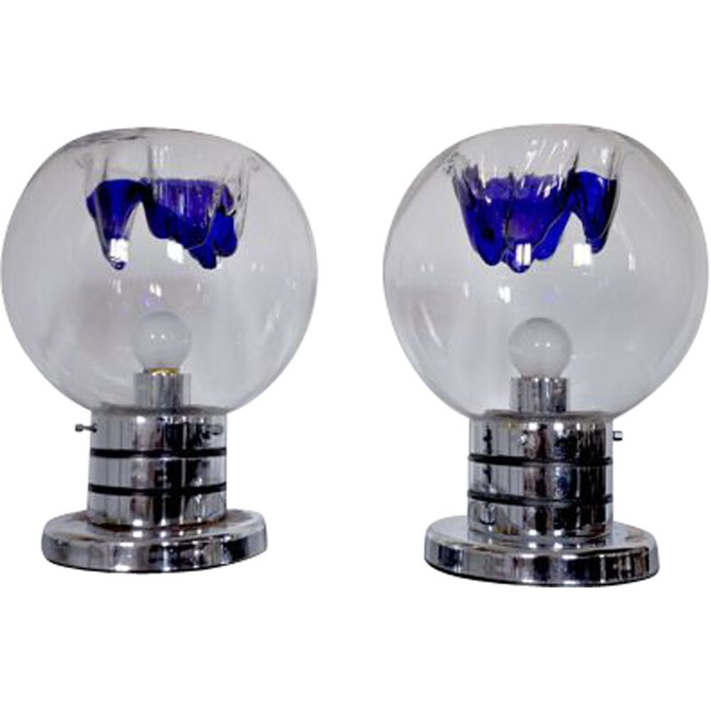 Vintage-Lampenpaar von Toni Zuccheri für Veart, 1960