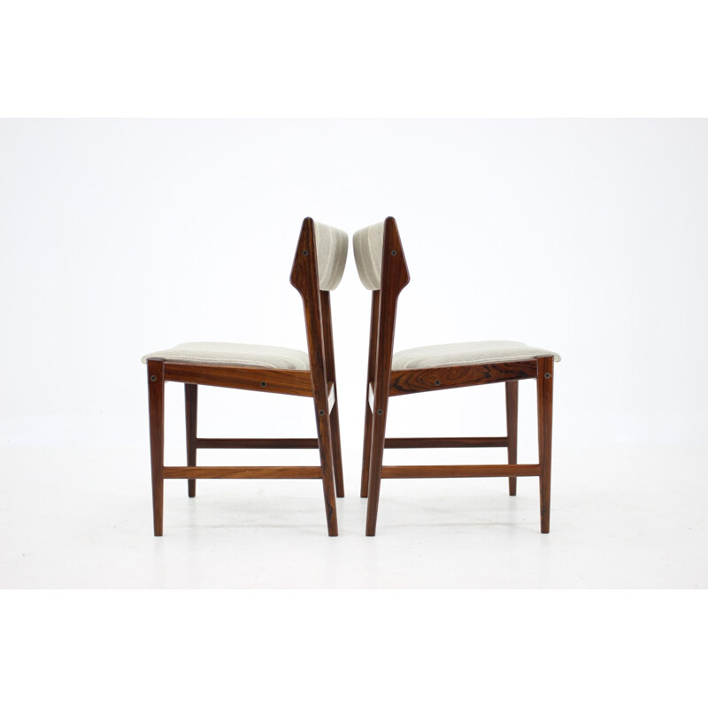 Set of 8 vintage solid rosewood chairs by Erich Buch, Denmark 1960s