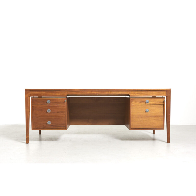Vintage Diplomat teak desk by Finn Juhl for Cado, Denmark 1958