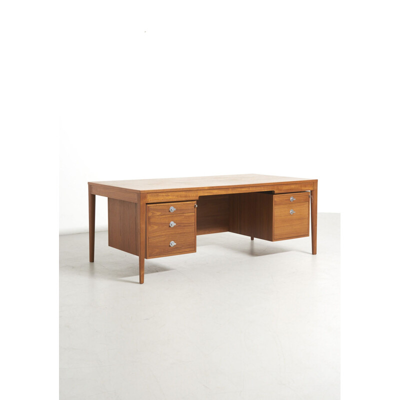 Vintage Diplomat teak desk by Finn Juhl for Cado, Denmark 1958