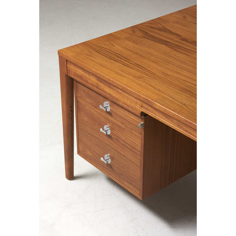 Vintage Diplomat teak desk by Finn Juhl for Cado, Denmark 1958