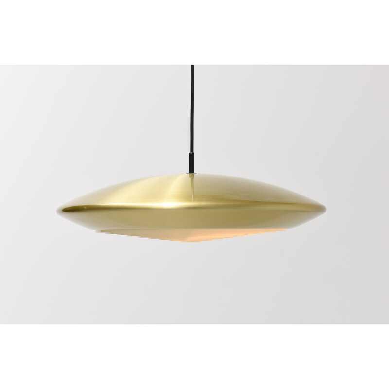 Fog & Mørup "Diskos" hanging lamp in brass , JO HAMMERBORG - 1960s