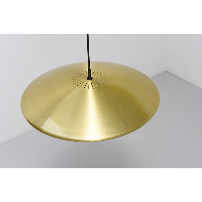 Fog & Mørup "Diskos" hanging lamp in brass , JO HAMMERBORG - 1960s