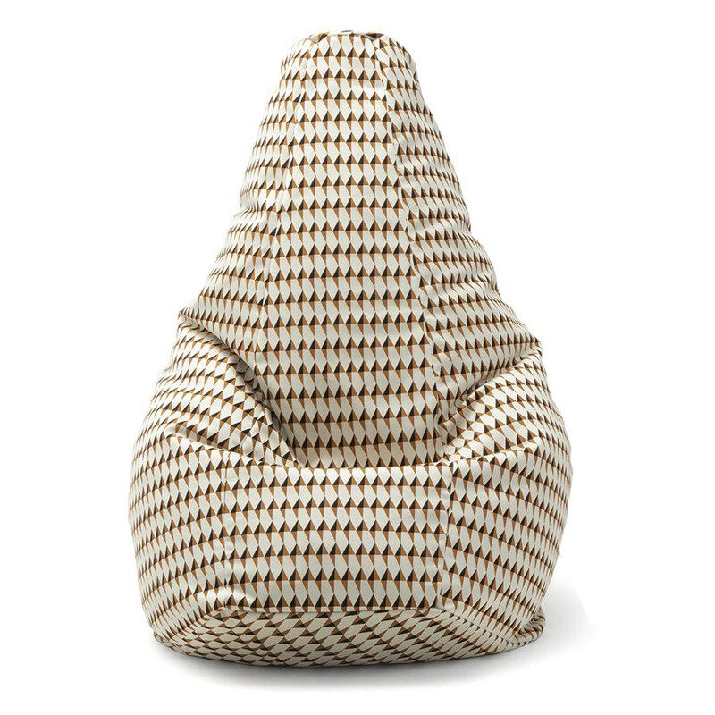 Vintage tobacco Sacco Tulipe pouffe armchair by Paolini Teodoro for Zanotta, 2019