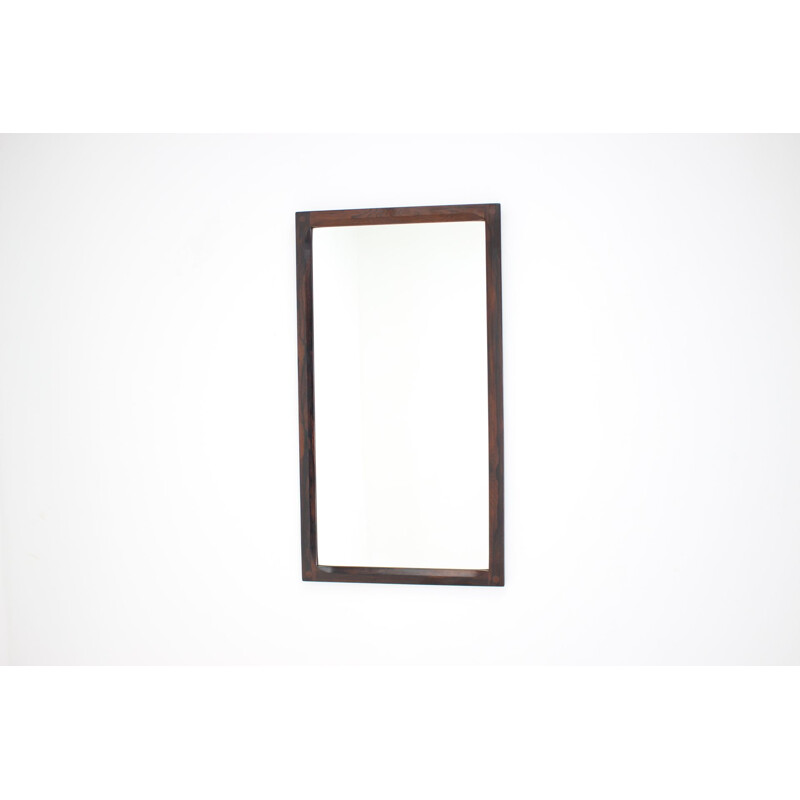 Vintage mirror in solid rosewood, Denmark 1960