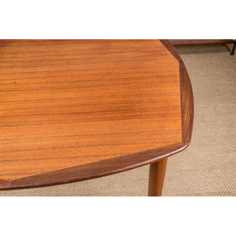 Vintage square teak dining table by Alf Aarseth for Gustav Bahus, Scandinavia 1960