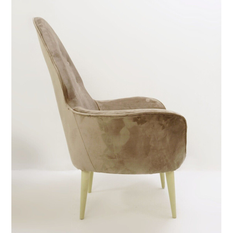 Italienische Vintage-Sessel mit spitzer Rückenlehne