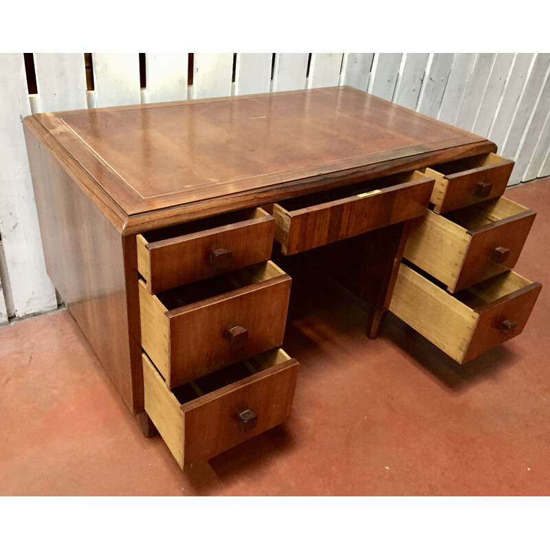 Vintage art deco desk and its matching armchair