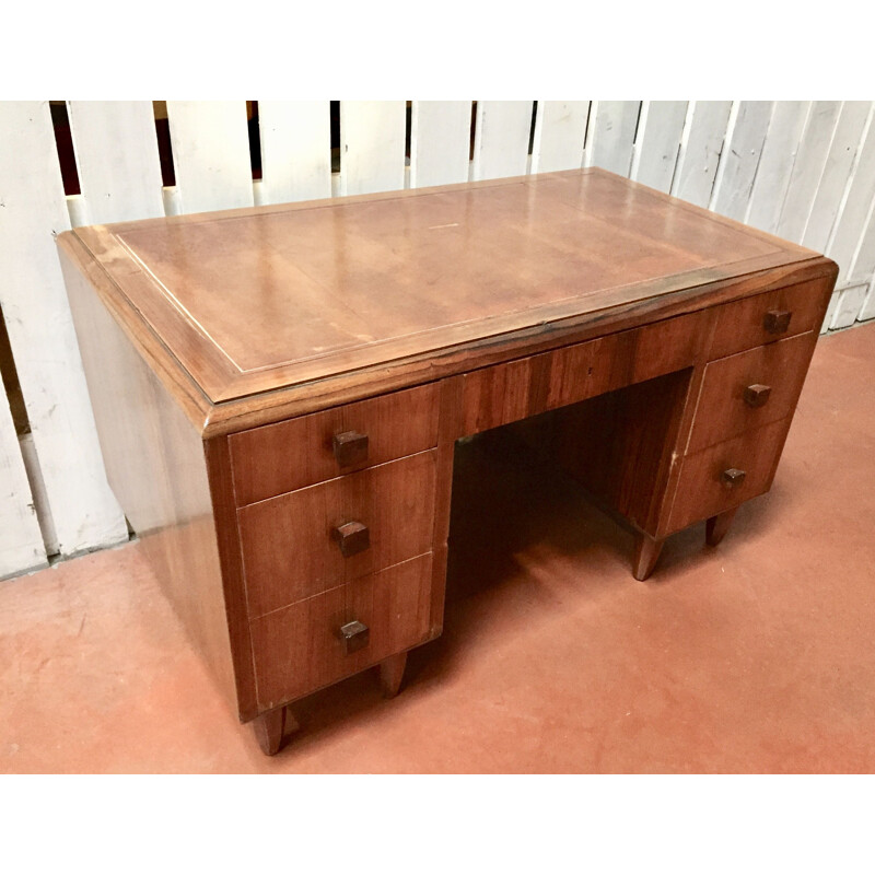 Vintage art deco desk and its matching armchair