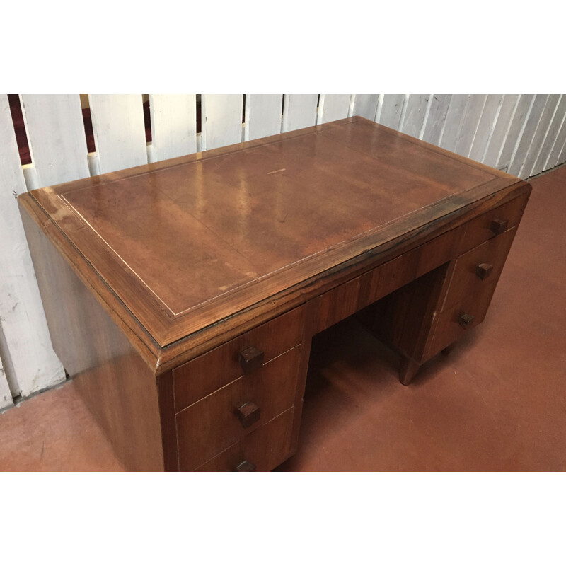 Vintage art deco desk and its matching armchair