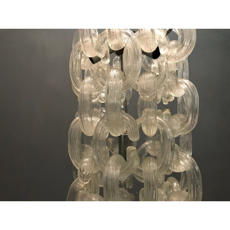 Vintage Murano Glass Chandelier by Carlo Nason for Murano 1970s