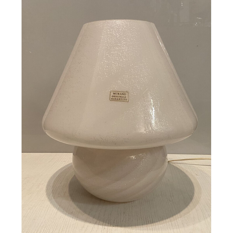 Vintage Murano Glass Swirl Lamp by Paolo Venini 1970s
