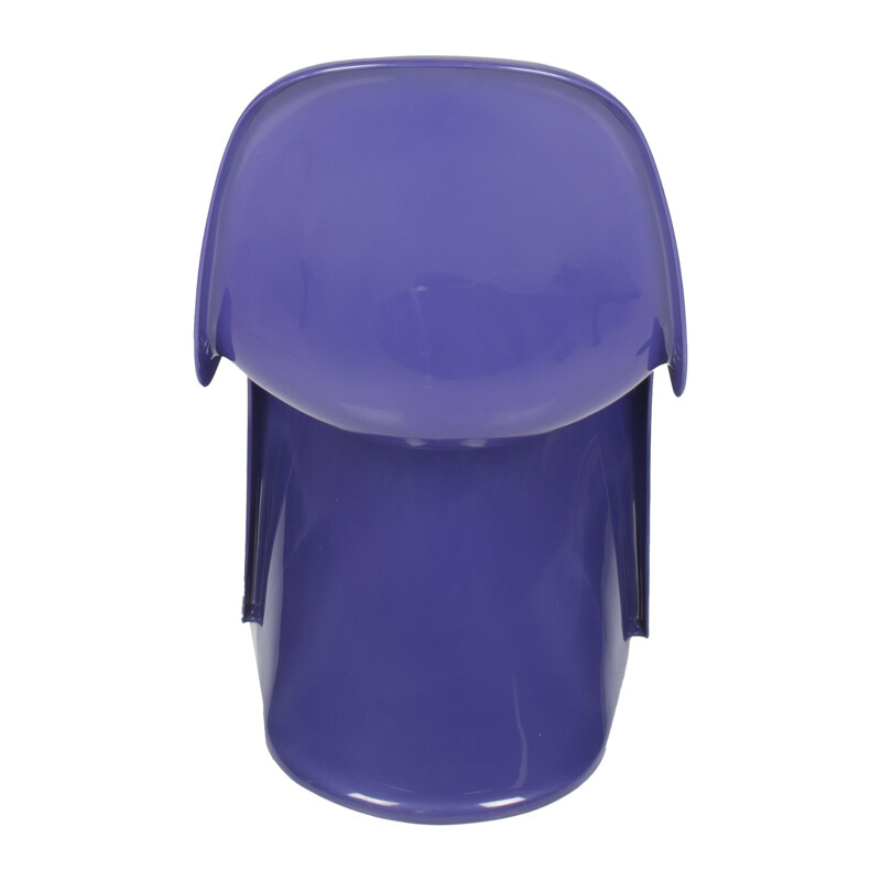 Lot de 4 S-chaise vintage violet de Verner Panton pour Herman Miller 1958
