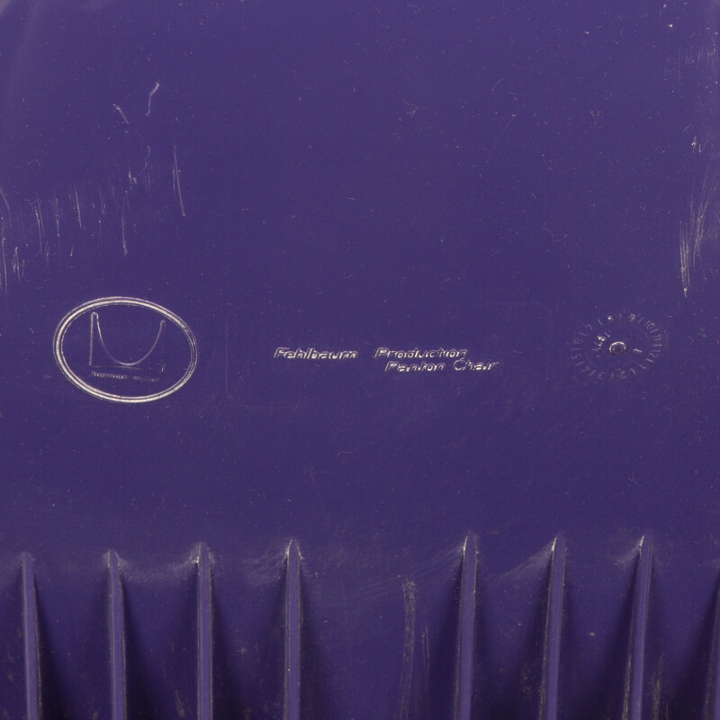 Lot de 4 S-chaise vintage violet de Verner Panton pour Herman Miller 1958