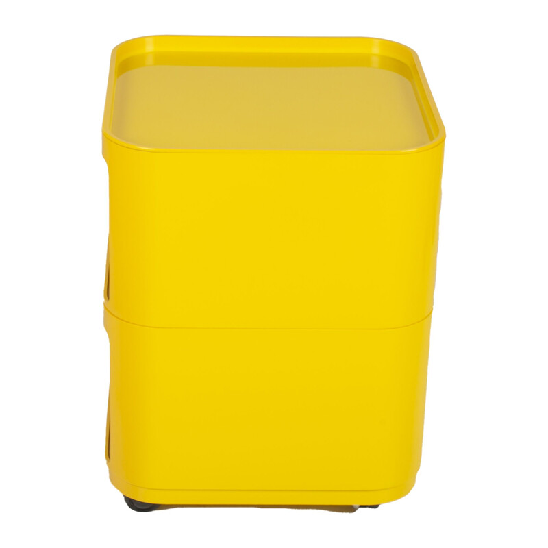 Vintage Yellow Modular by Anna Castelli Ferrieri for Kartell with 4 castor wheels