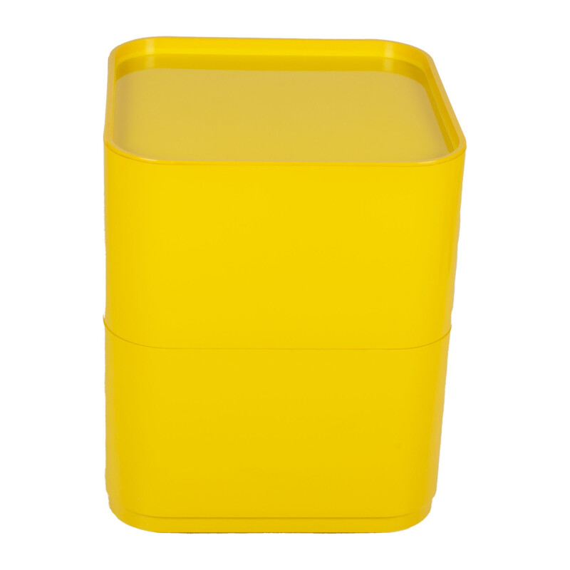 Vintage Yellow Modular by Anna Castelli Ferrieri for Kartell with 4 castor wheels