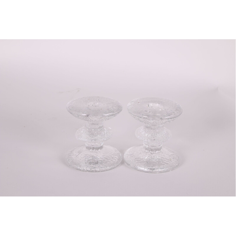 Pair of vintage littala Festivo candle holders by Timo Sarpaneva, Scandinavia 1966s