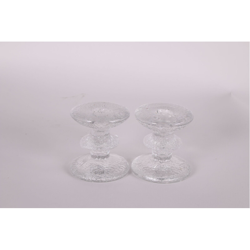 Pair of vintage littala Festivo candle holders by Timo Sarpaneva, Scandinavia 1966s